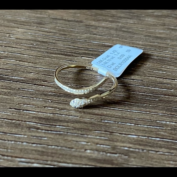ADORNIA-NWT 14K Gold, Diamond, Sapphire Snake RING - Picture 4 of 14